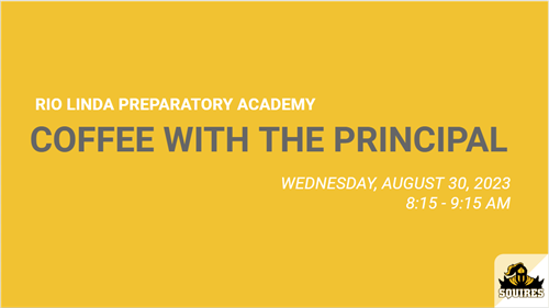 Coffee with the Principal August Meeting